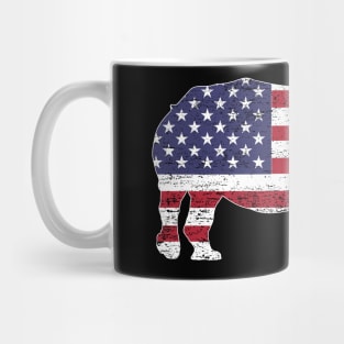 American Flag Rhino USA Conservation TShirt Mug